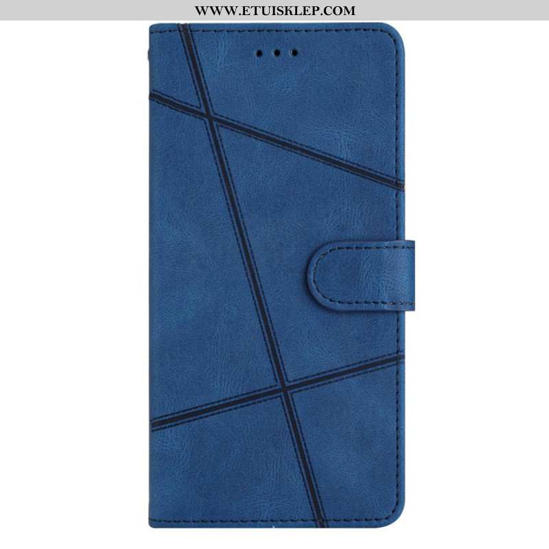 Etui Folio do Samsung Galaxy S23 Ultra 5G z Łańcuch Linie Smyczy